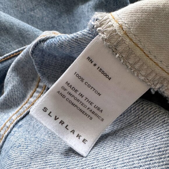 SLVRLAKE London High Rise Straight Ankle Denim Jeans in Sweet Talk | Size 30 - Picture 10 of 12